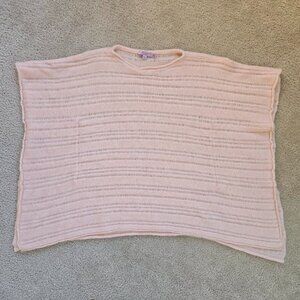 NWOT Calypso St. Barth Cashmere Poncho Peach Pink Boho